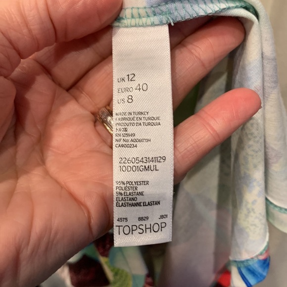 Topshop Tropical White Tiger Print Body-Con dress, Size 8 - Picture 6 of 8